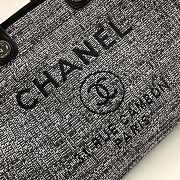 Forubags-13 Chanel Canvas Large Deauville Shopping Bag - 3