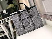 Forubags-13 Chanel Canvas Large Deauville Shopping Bag - 4