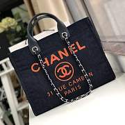 Forubags-14 Chanel Canvas Large Deauville Shopping Bag - 1