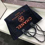 Forubags-14 Chanel Canvas Large Deauville Shopping Bag - 4