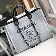 Forubags-15 Chanel Canvas Large Deauville Shopping Bag - 1