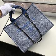 Forubags-18 Chanel Canvas Large Deauville Shopping Bag - 5