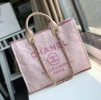 Chanel Canvas Large Deauville Shopping Bag 