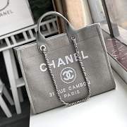 Forubags-20 Chanel Canvas Large Deauville Shopping Bag - 1