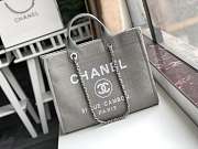 Forubags-20 Chanel Canvas Large Deauville Shopping Bag - 5