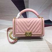 Forubags Chanel Cavior Leboy Bag 25cm With Top Handle Pink - 1