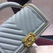 Forubags Chanel Cavior Leboy Bag 25cm With Top Handle light blue - 2