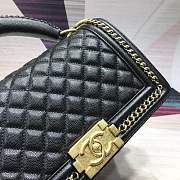 Forubags Chanel Cavior boy Bag 25cm With Top Handle black - 2