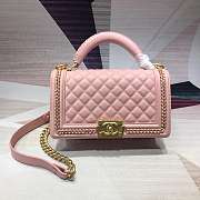 Forubags Chanel Cavior boy Bag 25cm With Top Handle pink - 1