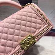 Forubags Chanel Cavior boy Bag 25cm With Top Handle pink - 2