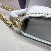Forubags Chanel Cavior boy Bag 25cm With Top Handle white - 4