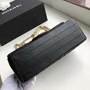 Forubags Chanel chain flap square buckle 25cm in black with gold hardware - 5