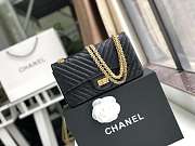 Forubags Chanel chain flap square buckle 25cm in black with gold hardware - 4