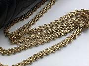 Forubags Chanel chain flap square buckle 25cm in black with gold hardware - 3
