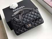 Forubags Chanel chain flap square buckle 25cm in black  - 1