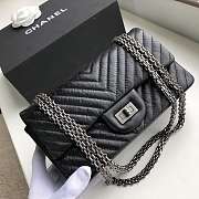 Forubags Chanel chain flap bag square buckle 25cm in black - 4