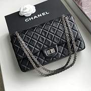 Forubags Chanel chain flap square buckle 28cm in black - 1