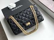 Forubags Chanel chain flap bag square buckle 30cm in black with gold hardware - 5