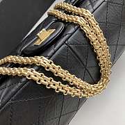 Forubags Chanel chain flap bag square buckle 30cm in black with gold hardware - 4