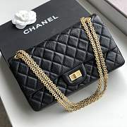 Forubags Chanel chain flap bag square buckle 30cm in black with gold hardware - 3