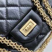 Forubags Chanel chain flap bag square buckle 30cm in black with gold hardware - 2