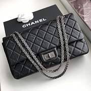 Forubags Chanel chain flap bag square buckle 30cm in black  - 1