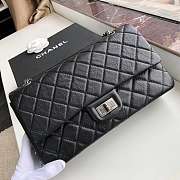 Forubags Chanel chain flap bag square buckle 30cm in black  - 6