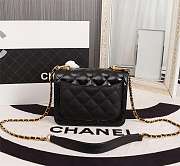 Chanel Flap Bag Calfskin & Gold-Tone Metal Black 19*14*5cm - 6