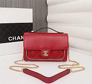 Forubags Chanel Shoulder bag, Cowhide,23x14x8cm,red - 1