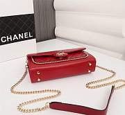 Forubags Chanel Shoulder bag, Cowhide,23x14x8cm,red - 5