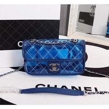 Chanel PVC Flap Bag Transparent A57049 Blue