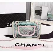 Chanel PVC Flap Bag Transparent A57049 light green - 5