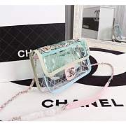 Chanel PVC Flap Bag Transparent A57049 light green - 3