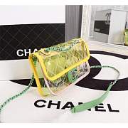 Chanel PVC Flap Bag Transparent A57049 yellow - 5