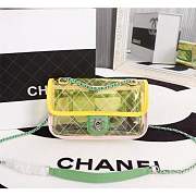Chanel PVC Flap Bag Transparent A57049 yellow - 3