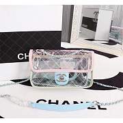 Chanel PVC Flap Bag Transparent A57049 Pink - 4