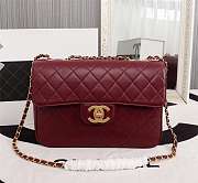 Forubags Chanel Shoulder bag Gold double C lock 30*21*8cm burgundy - 1