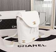 Forubags Chanel Double C backpack,Cowhide, 26*23*10cm,white - 2