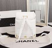 Forubags Chanel Double C backpack,Cowhide, 26*23*10cm,white - 6