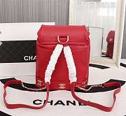 Forubags Chanel Double C backpack,Cowhide, 26*23*10cm,red - 2