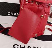 Forubags Chanel Double C backpack,Cowhide, 26*23*10cm,red - 4