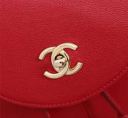 Forubags Chanel Double C backpack,Cowhide, 26*23*10cm,red - 5