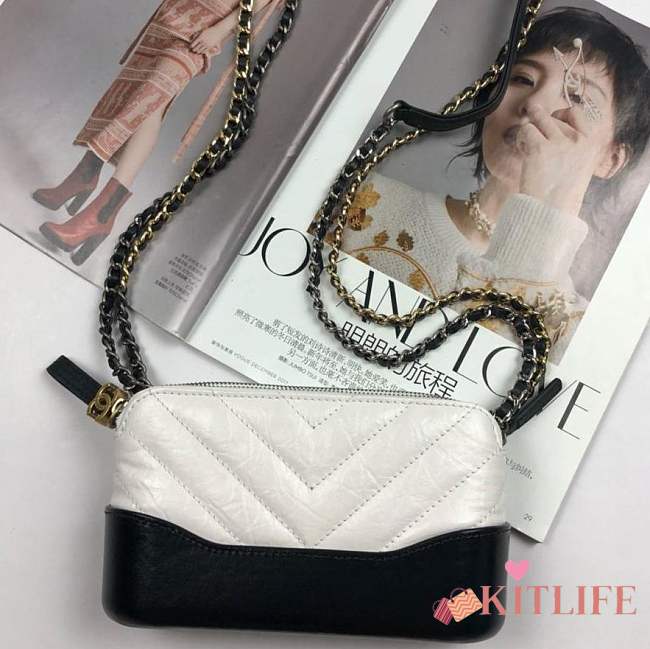 Forubags-4 Chanel Gabrielle Mini bag V Lattice 94505# - 1