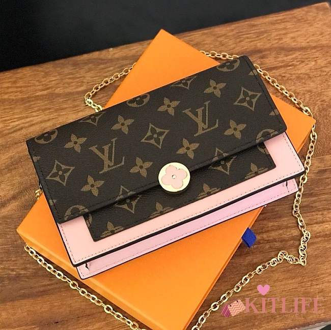 FORUBAGS LV FLORE CHAIN WALLET MONOGRAM CANVAS M67405 - 1