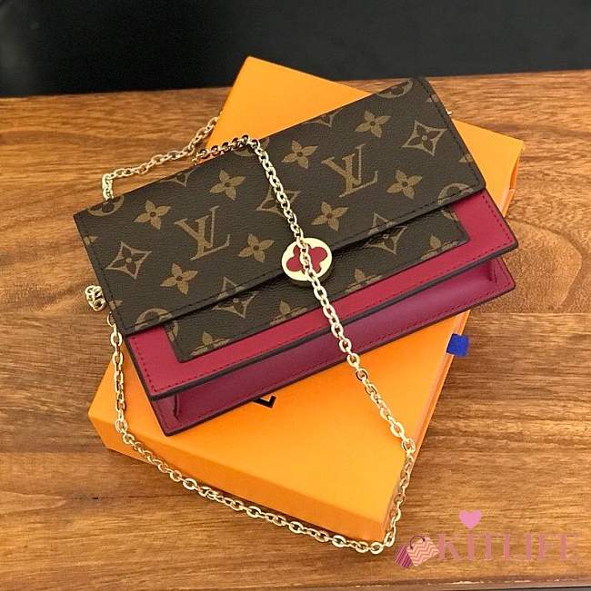 FORUBAGS LV FLORE CHAIN WALLET MONOGRAM CANVAS M67404 - 1