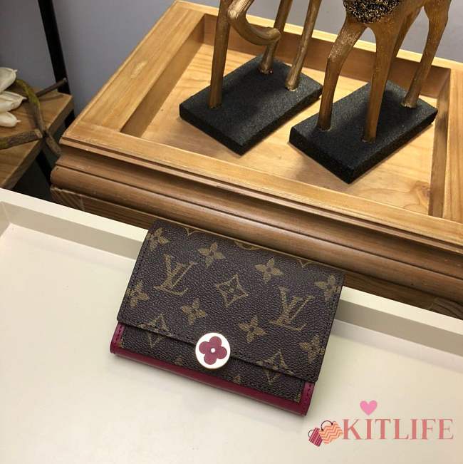 FORUABGS LOUIS VUITTON FLORE COMPACT WALLET M64588 - 1