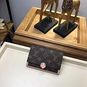 FORUABGS LOUIS VUITTON FLORE COMPACT WALLET PINK - 1