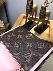 FORUABGS LOUIS VUITTON FLORE COMPACT WALLET PINK - 2