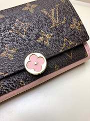FORUABGS LOUIS VUITTON FLORE COMPACT WALLET PINK - 3