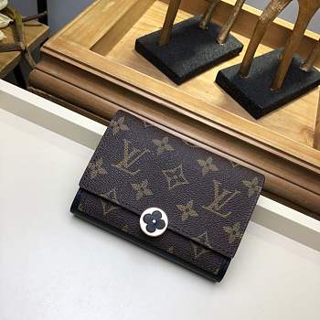 FORUABGS LOUIS VUITTON FLORE COMPACT WALLET BLACK